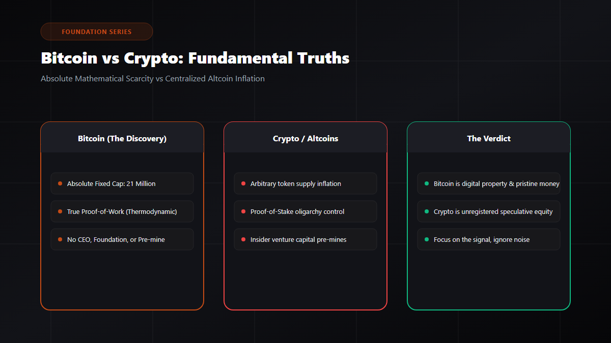 Bitcoin vs Crypto Comparison Matrix