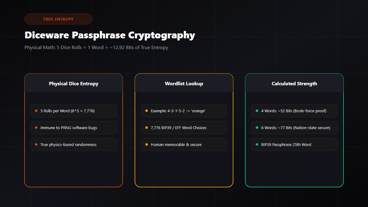 Diceware Passphrase Mathematics Diagram