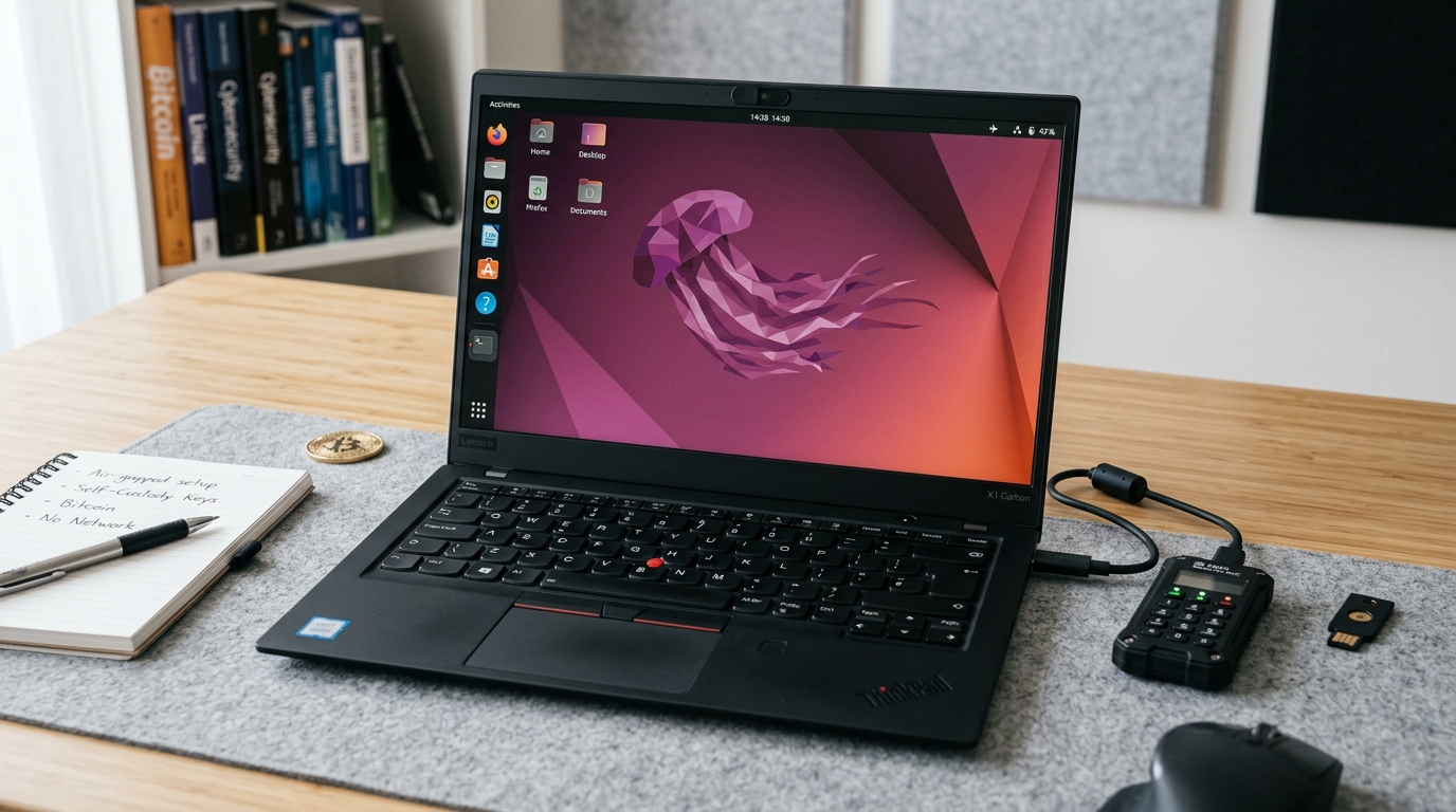 Air-gapped Linux operating system running security hardening