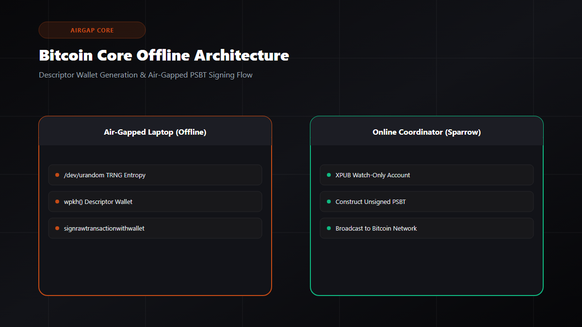 Air-Gapped Bitcoin Core Architecture Diagram